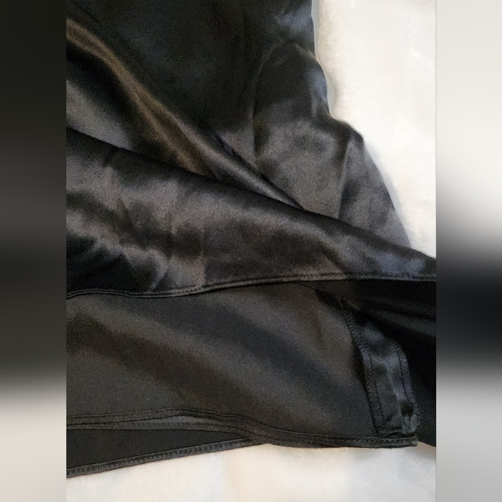 Gianni Bini Black 100% Silk Midi Dress, EUC, Size 12 - Picture 5 of 8